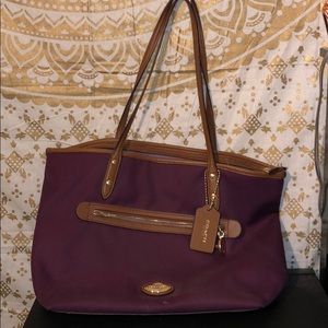 Purple/Maroon Coach purse/tote